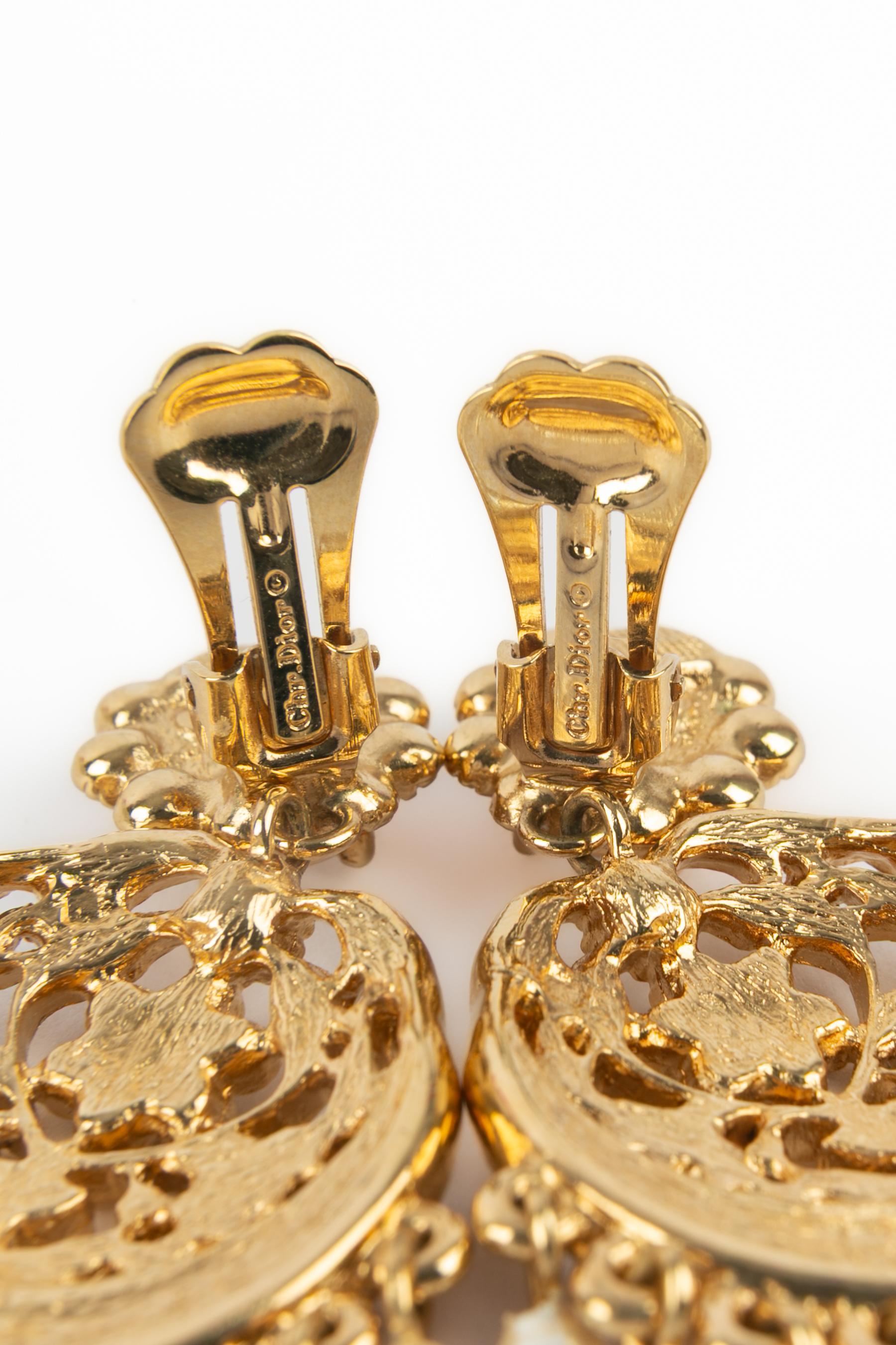 Pendientes naranja Dior 4