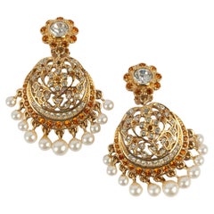 Dior orange earrings