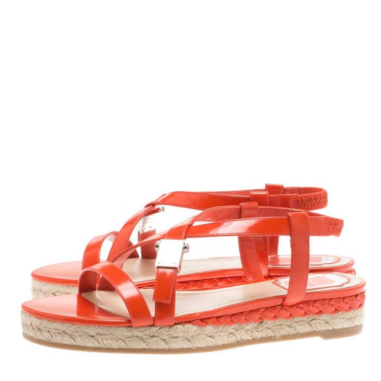 christian dior orange sandals