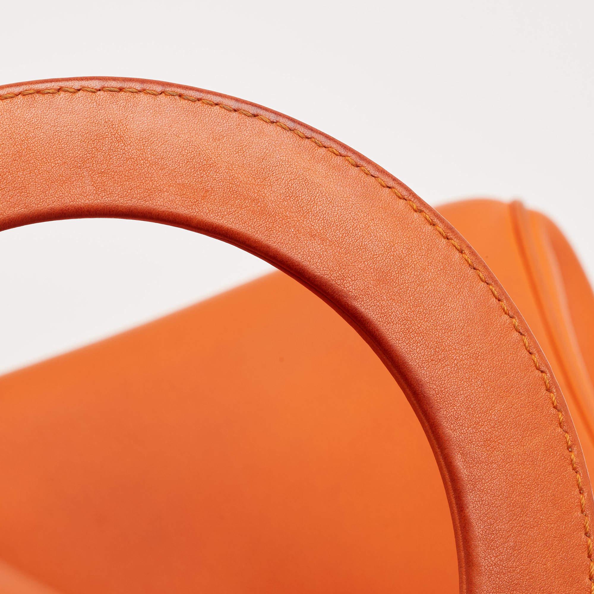 Dior Orange Leather Large Diorissimo Shopper Tote en vente 6
