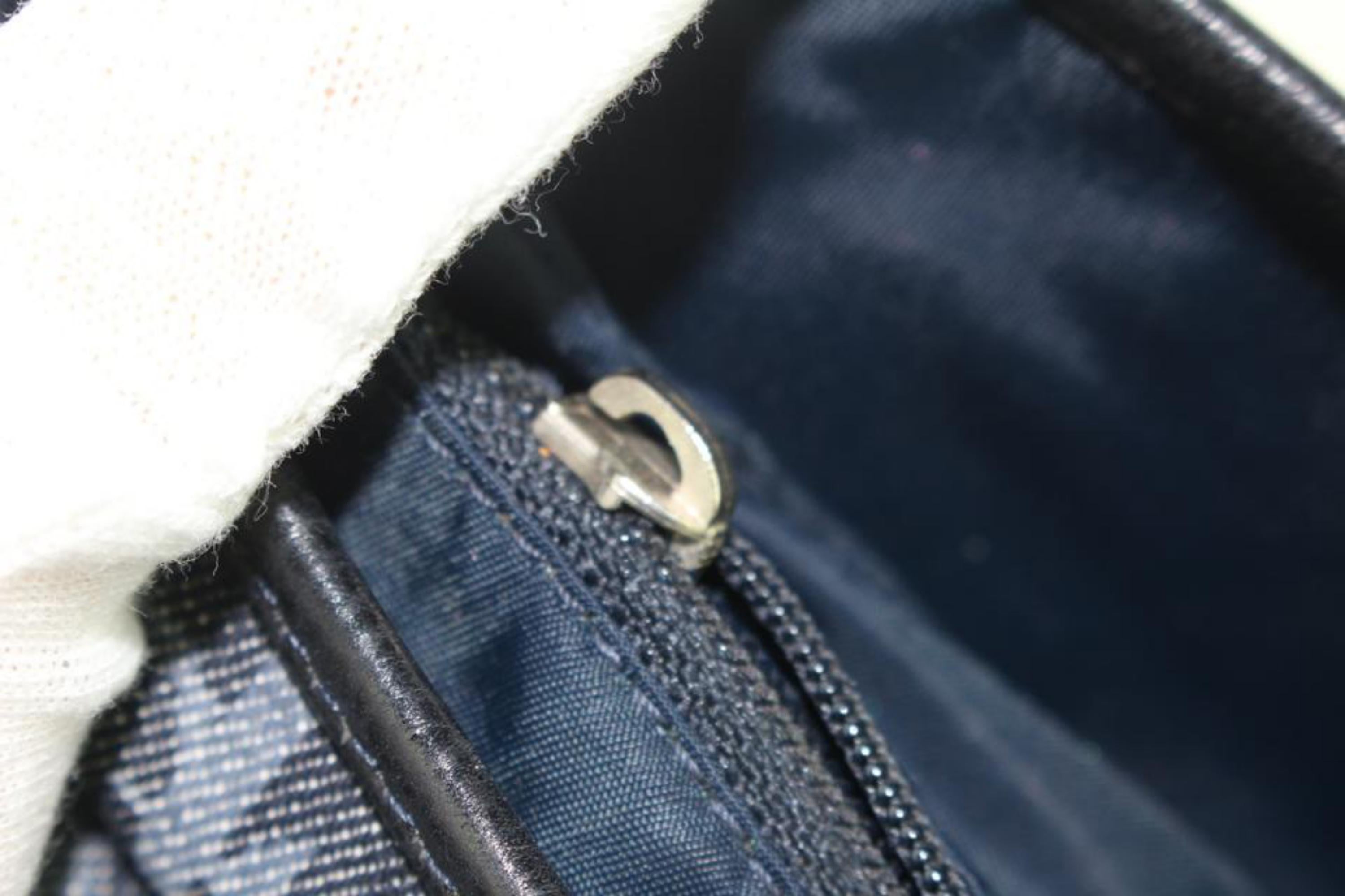 Dior Orange Signature Oblique Trotter Saddle 12cdz1019 Blue Denim Shoulder Bag For Sale 4