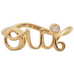Dior 'Oui' Yellow Gold and Diamond Ring