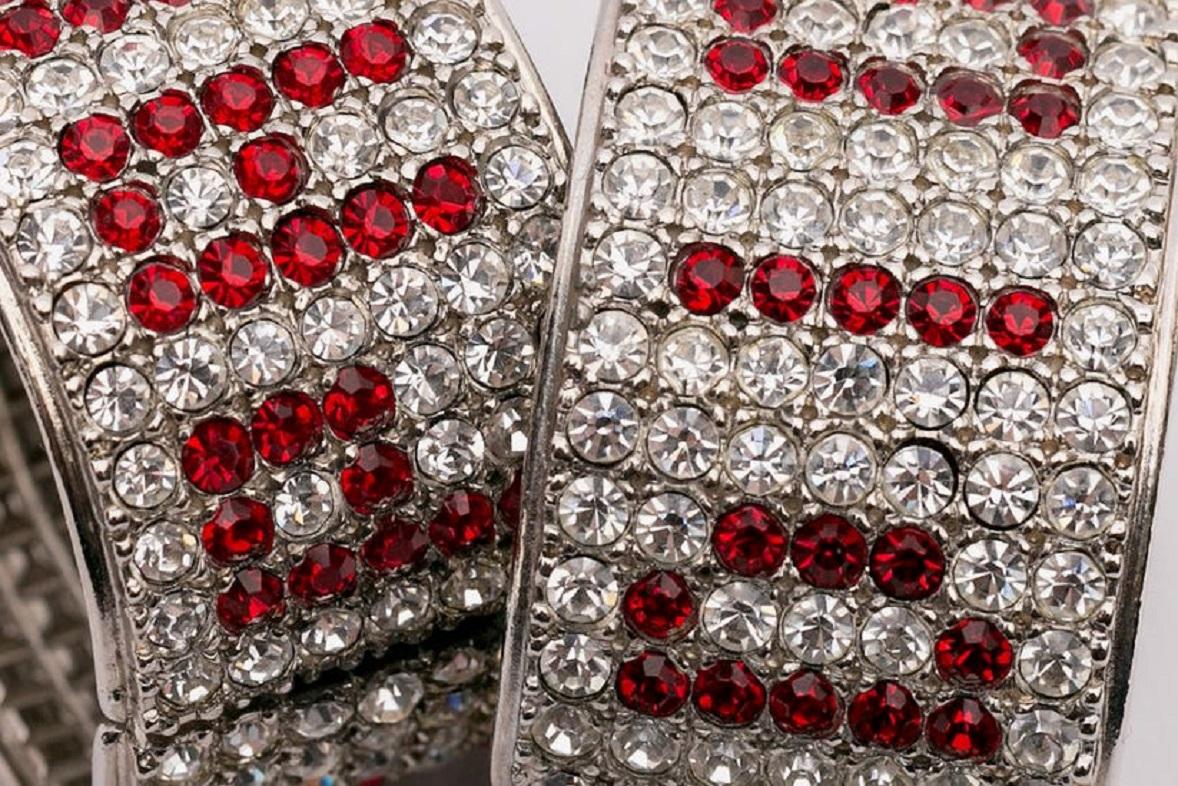 Dior Pair of Rhinestones Bracelets For Sale 3