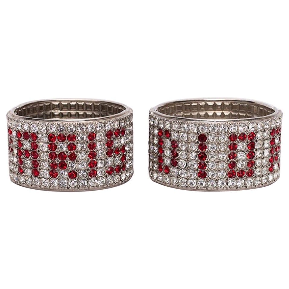 Par de Pulseras Dior de Strass en venta