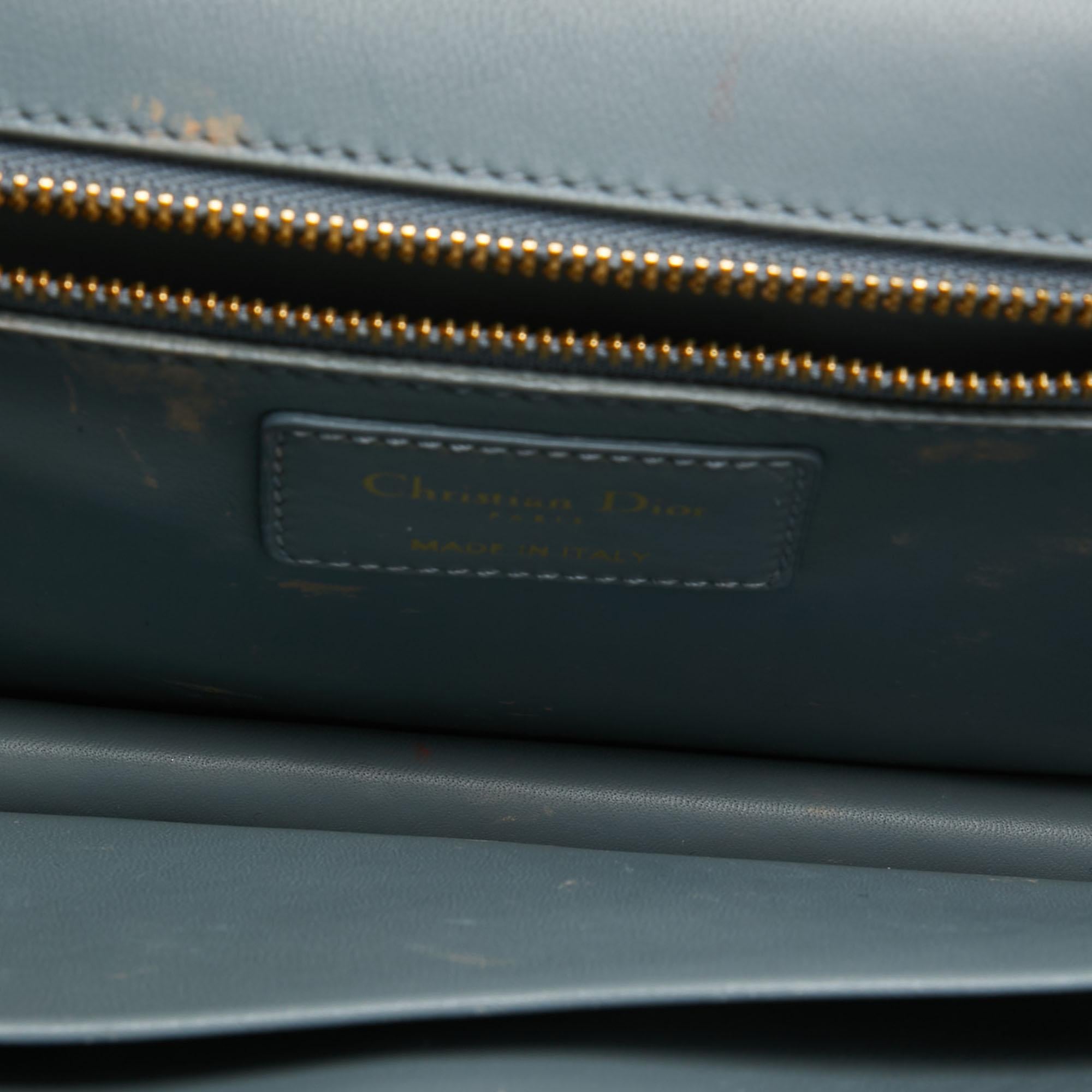 Dior Pale Blue Leather 30 Montaigne Shoulder Bag 8