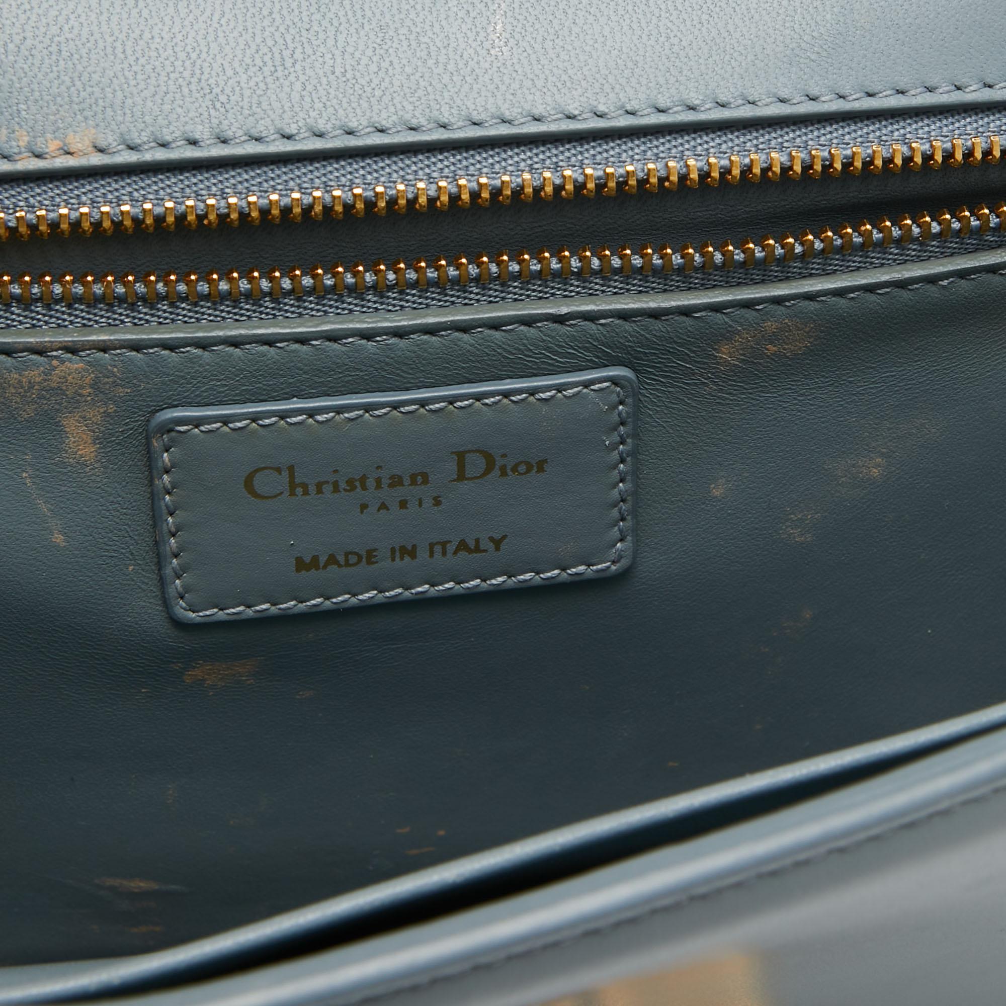 Dior Pale Blue Leather 30 Montaigne Shoulder Bag 9