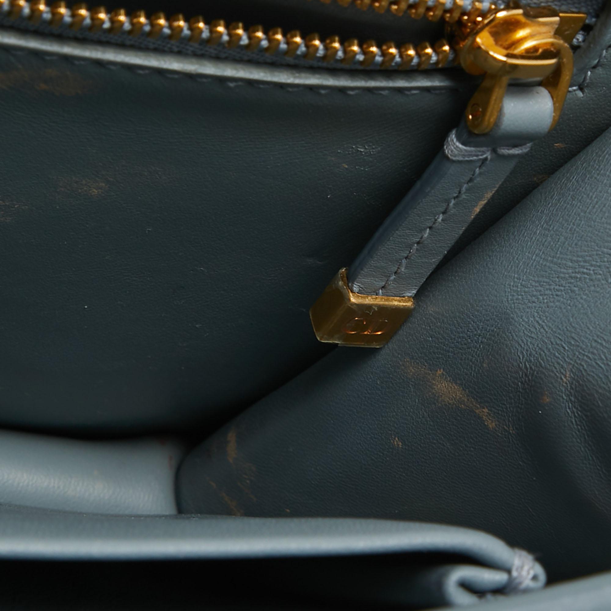 Dior Pale Blue Leather 30 Montaigne Shoulder Bag 4