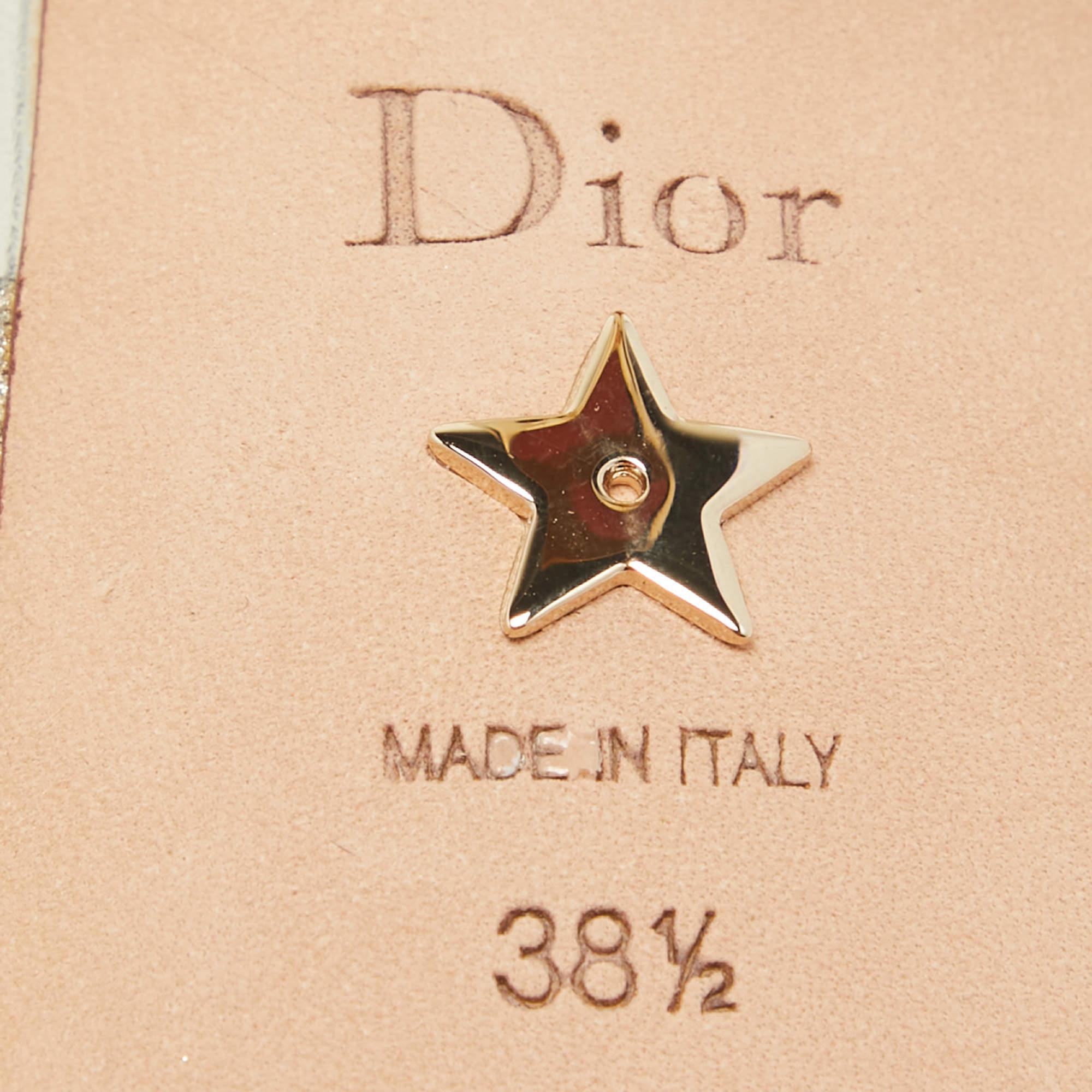 Dior - Sandales Rhodes en cuir or pâle, taille 38,5 3