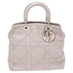 Used Dior Pale Lilac Cannage Leather Granville Tote