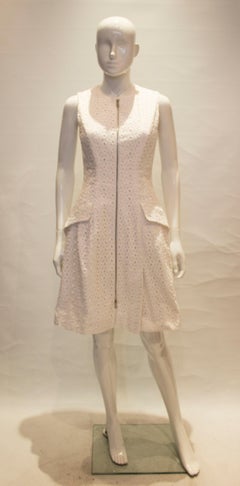 Dior Paris White Broderie Anglaise Dress