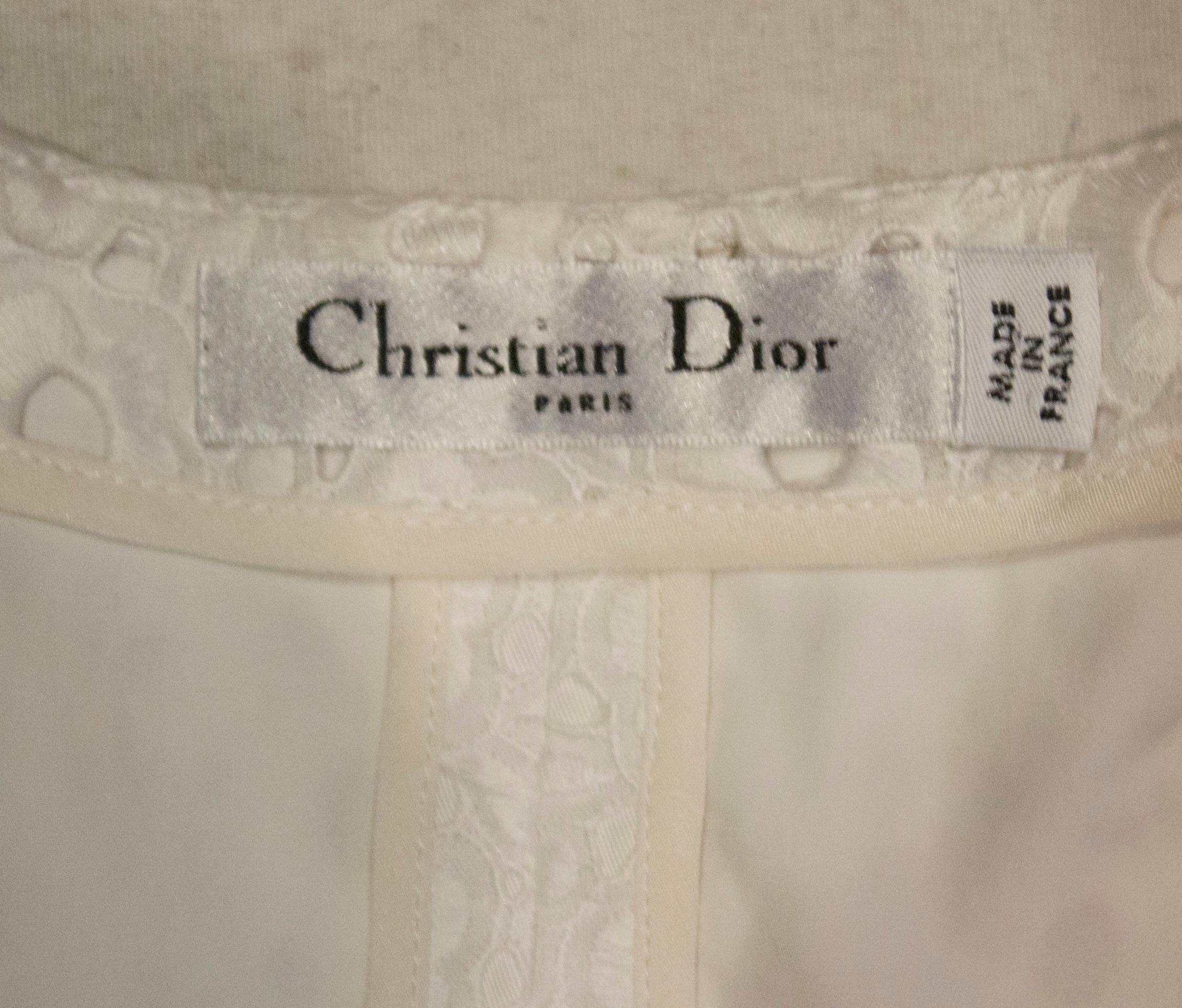 Dior Paris White Broderie Anglaise Dress For Sale 2