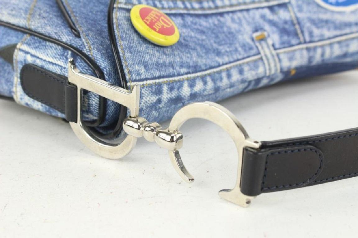 Dior Patchwork Speedway Denim Saddle Bag 820da2 1