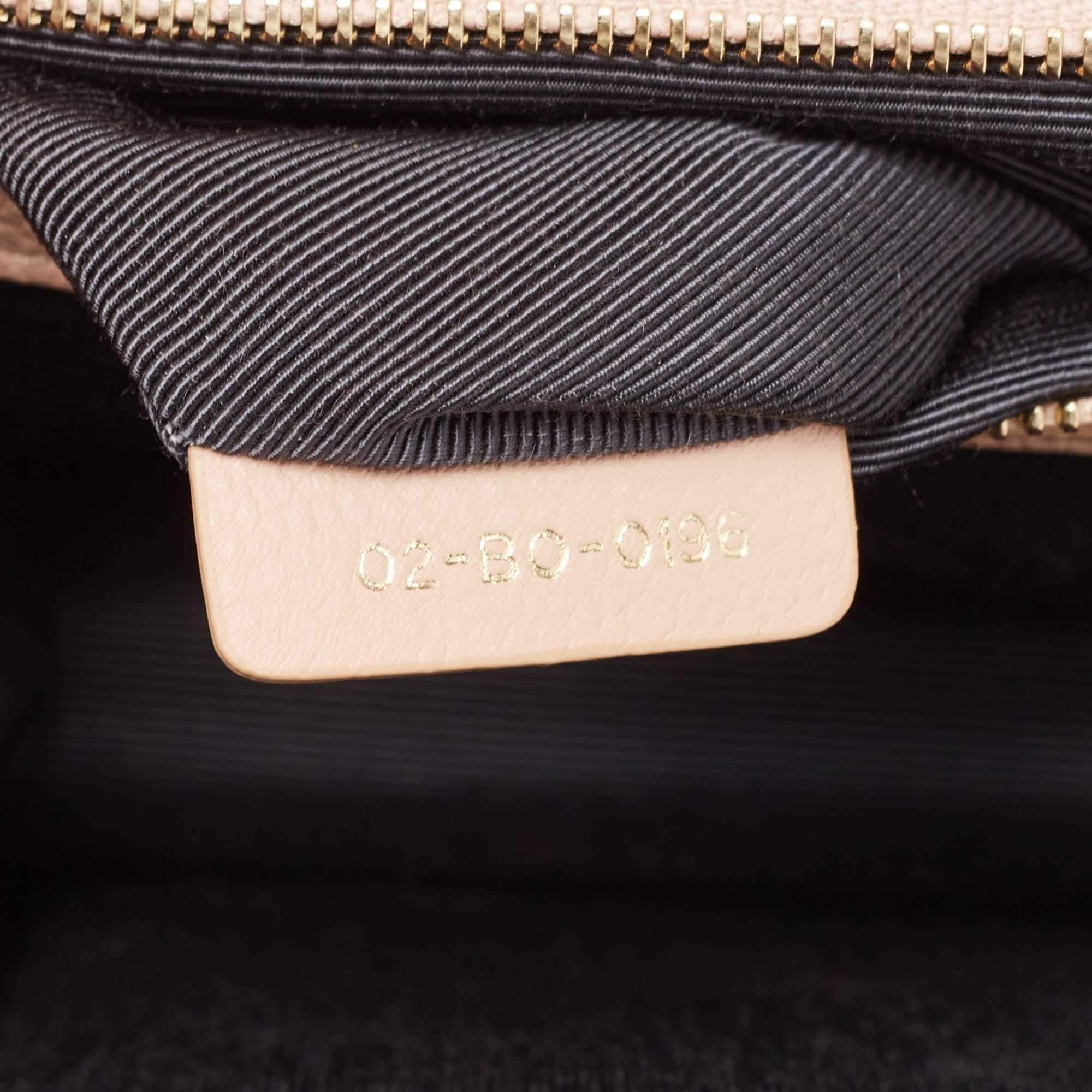 Dior Peach Leather Medium Diorama Flap Shoulder Bag In Good Condition For Sale In Dubai, Al Qouz 2
