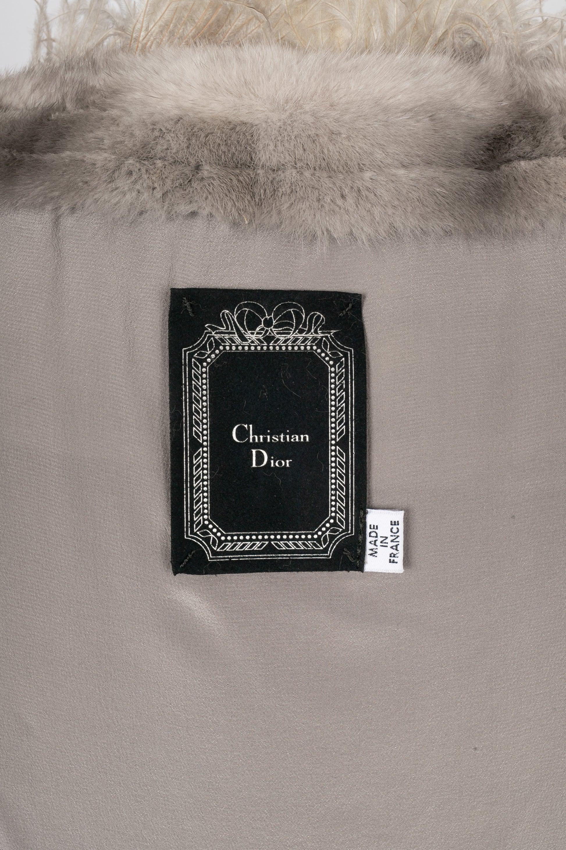 Manteau de vison gris perlé Dior, automne-hiver 2010 en vente 3