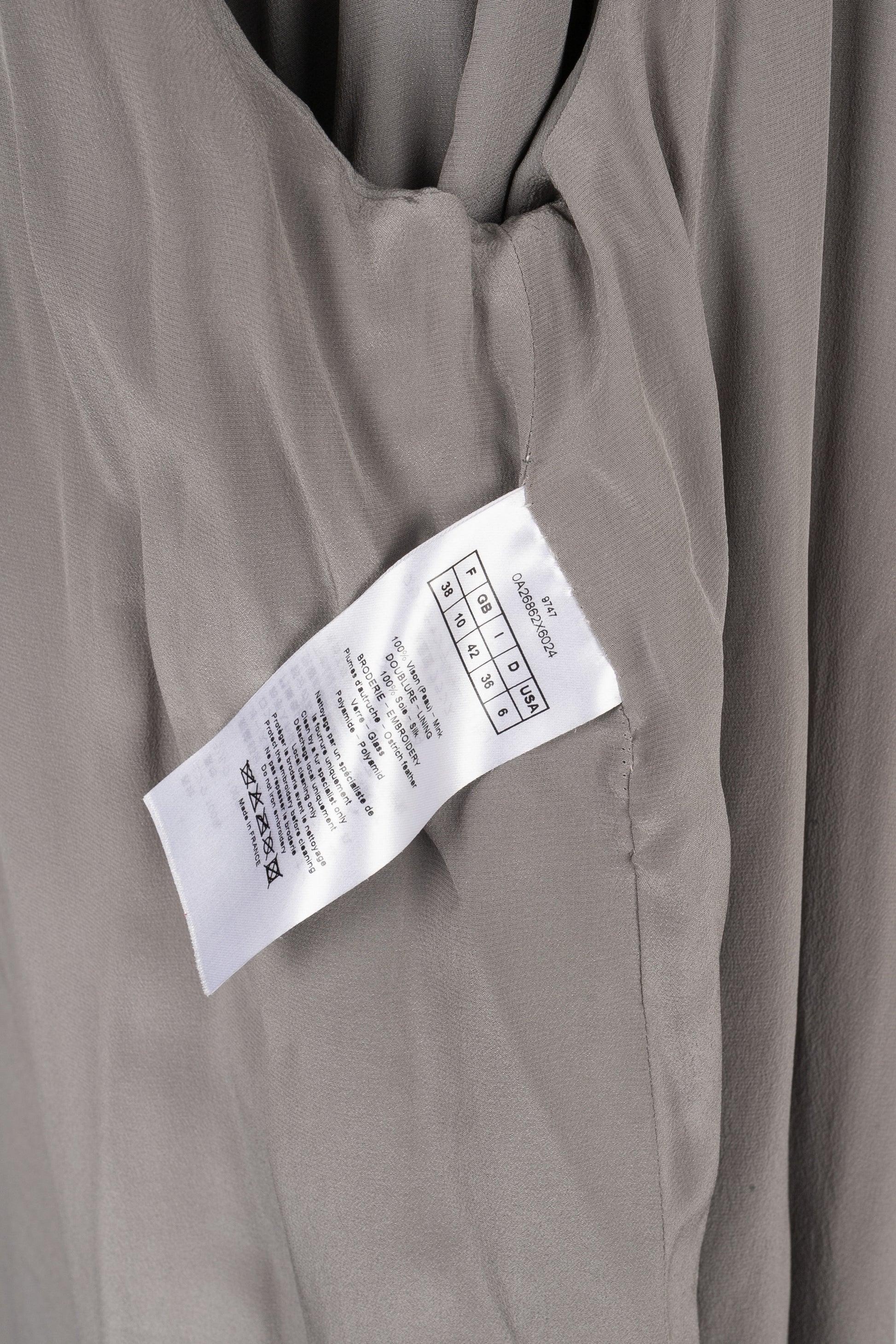 Manteau de vison gris perlé Dior, automne-hiver 2010 en vente 4