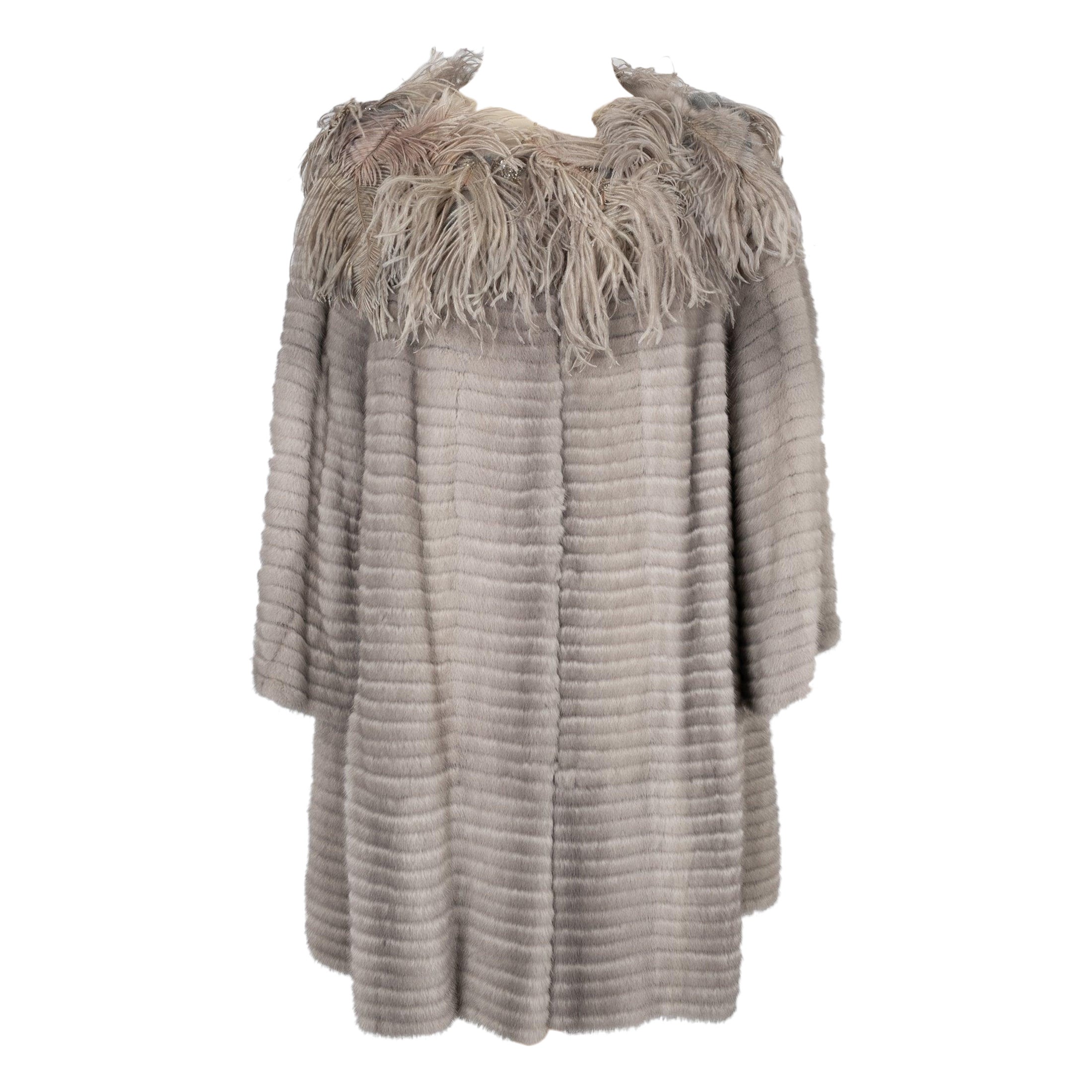 Dior Pearl Grey Thin-Rib Mink Coat Fall Winter, 2010