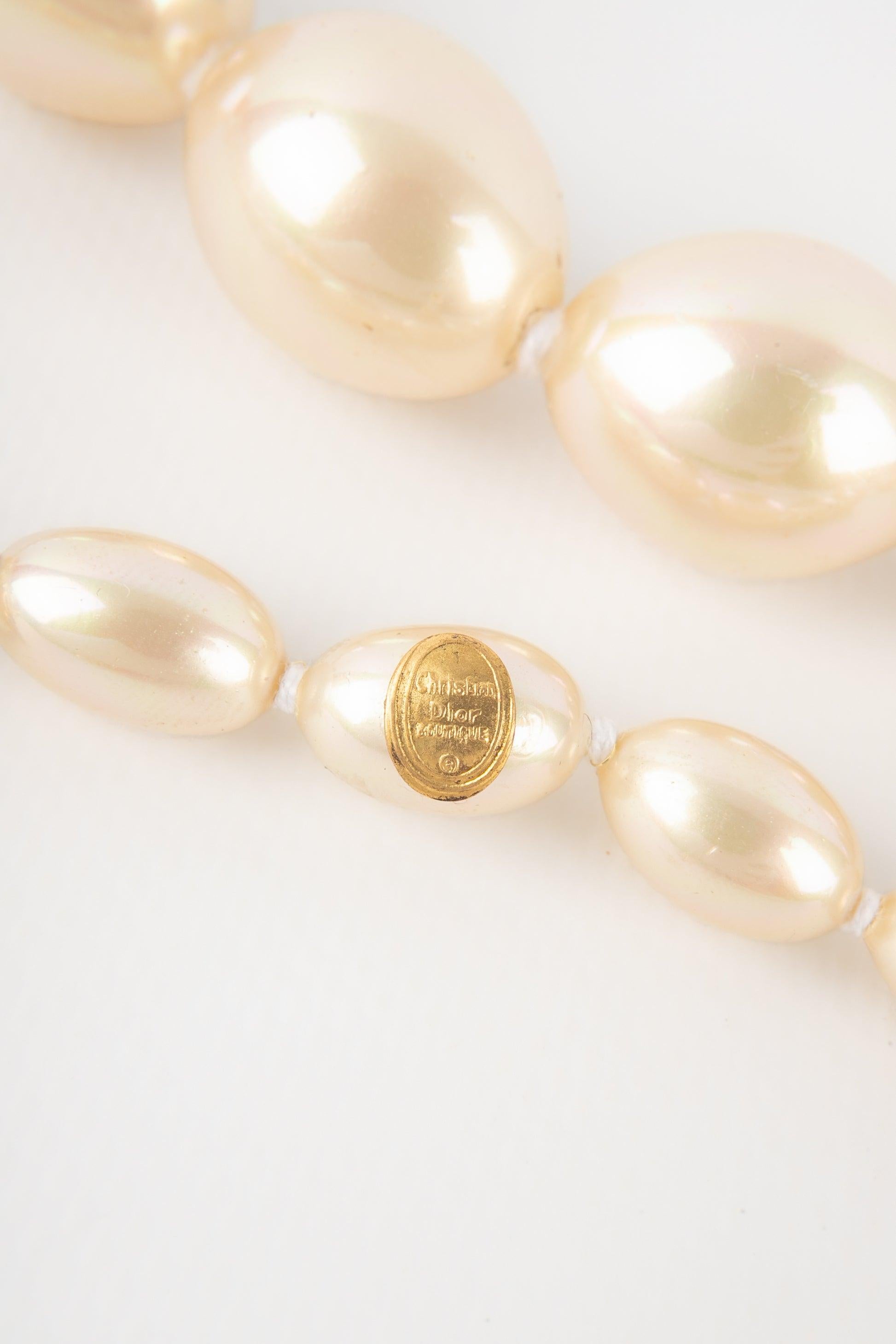 Collana di perle Dior assemblate con nodi, anni '90 in vendita 3