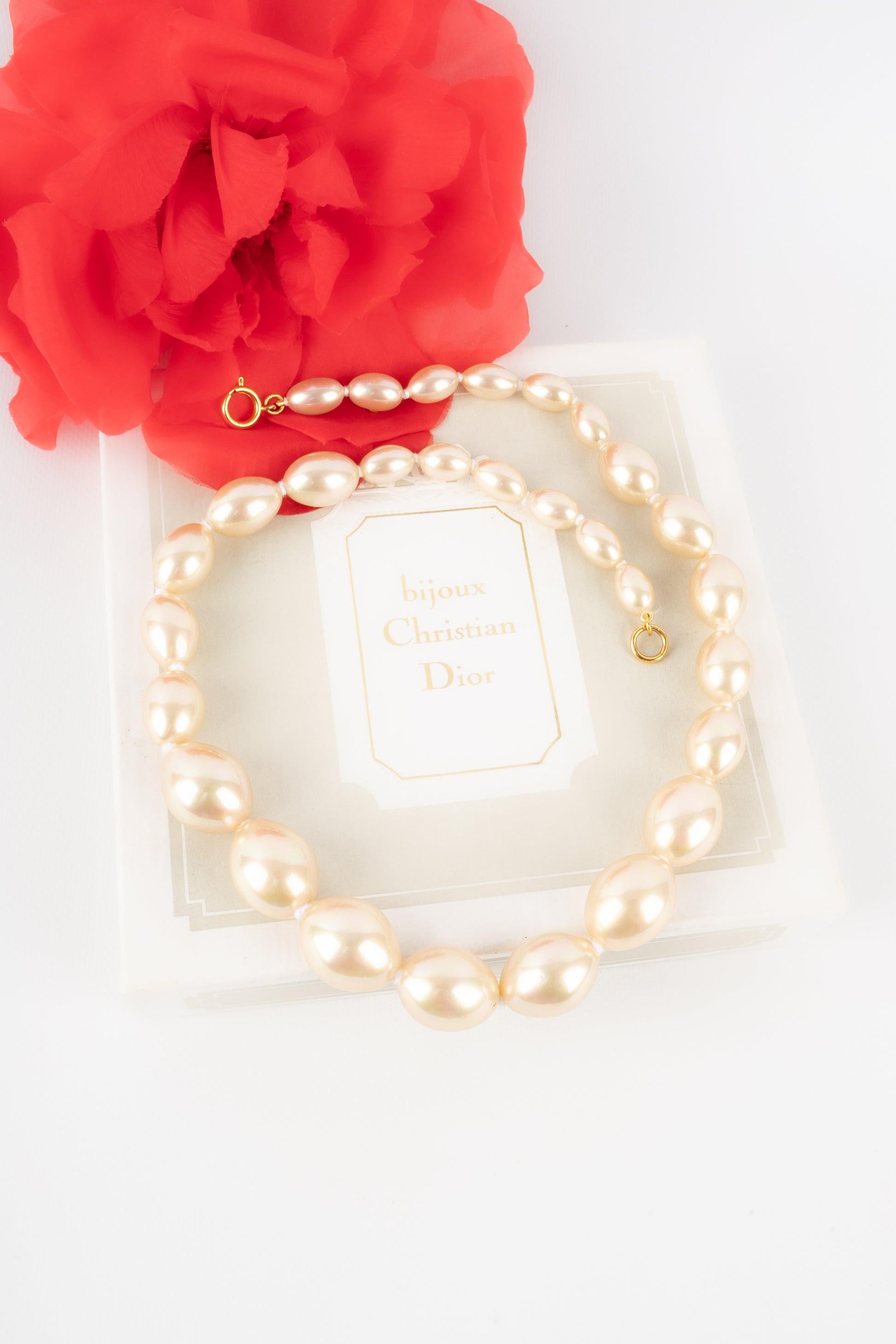 Collana di perle Dior assemblate con nodi, anni '90 in vendita 4