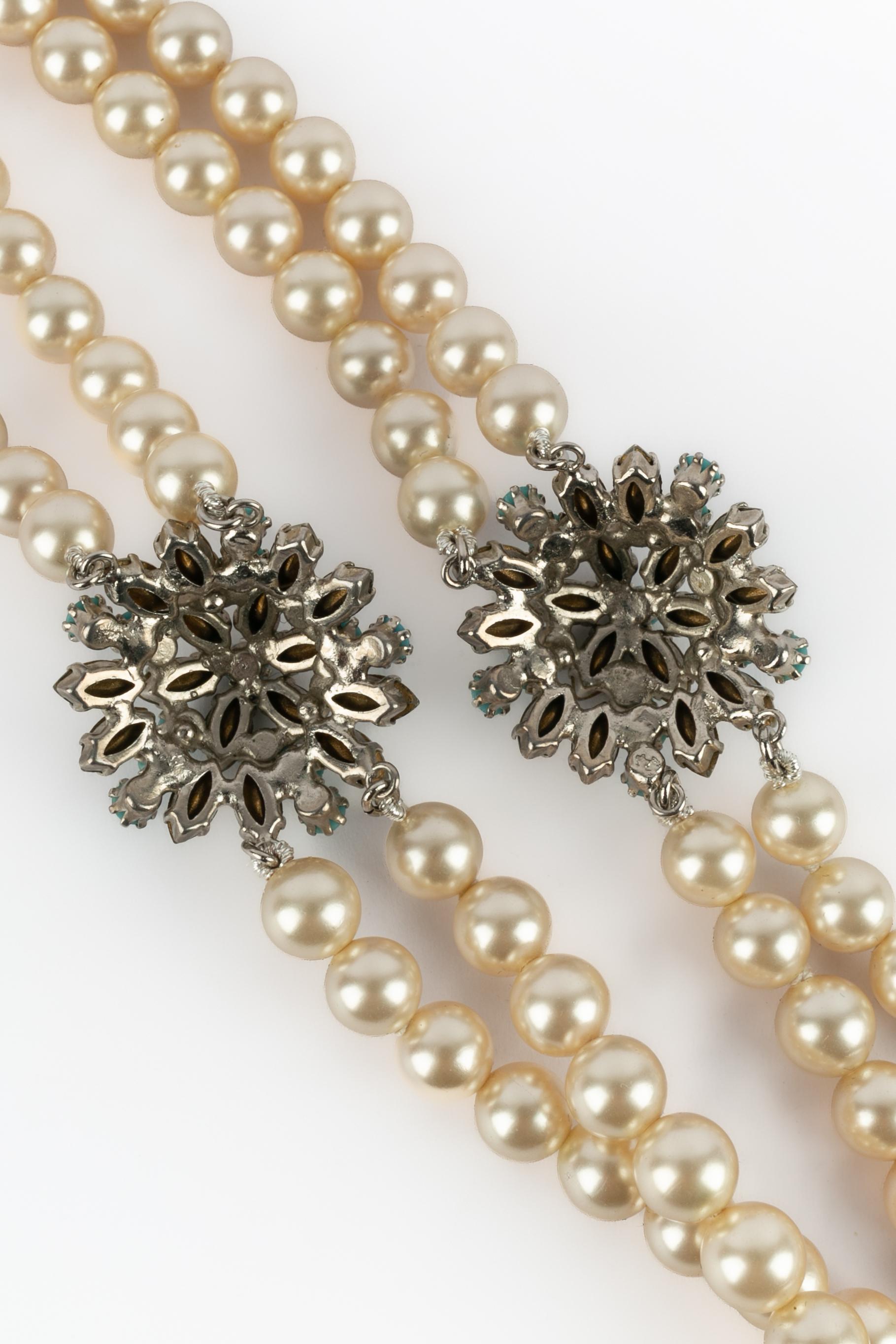 Women's or Men's Dior pearl necklace (attributed to Dior) For Sale