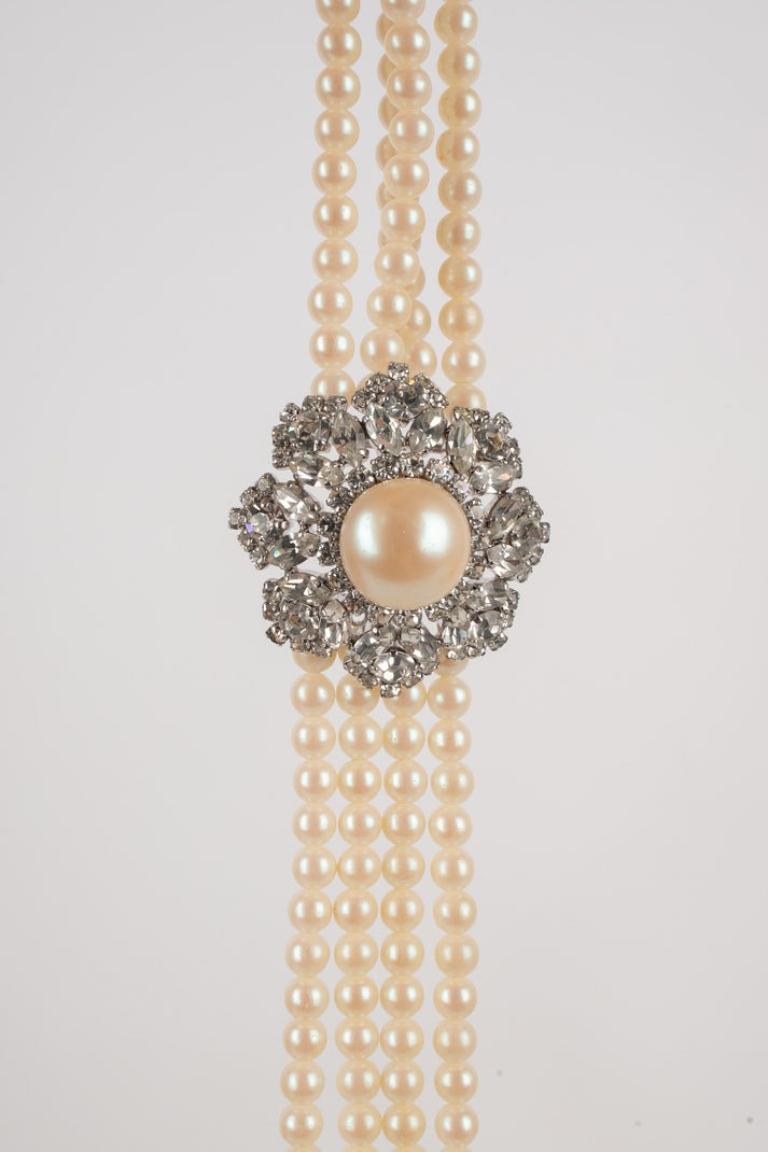 Women's Dior Pearl Short Necklace, 1970 For Sale