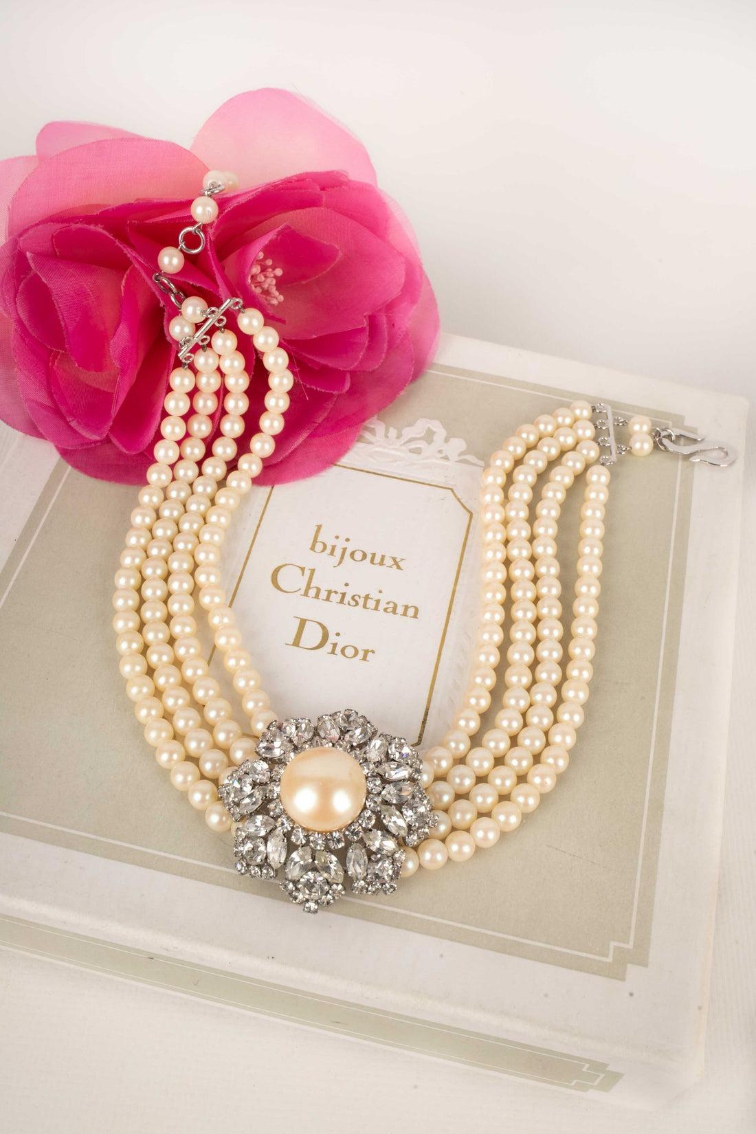 Dior Pearl Short Necklace, 1970 For Sale 3