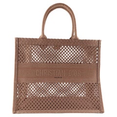 Used DIOR PERFORATED BOOK TOTE Blush Pink