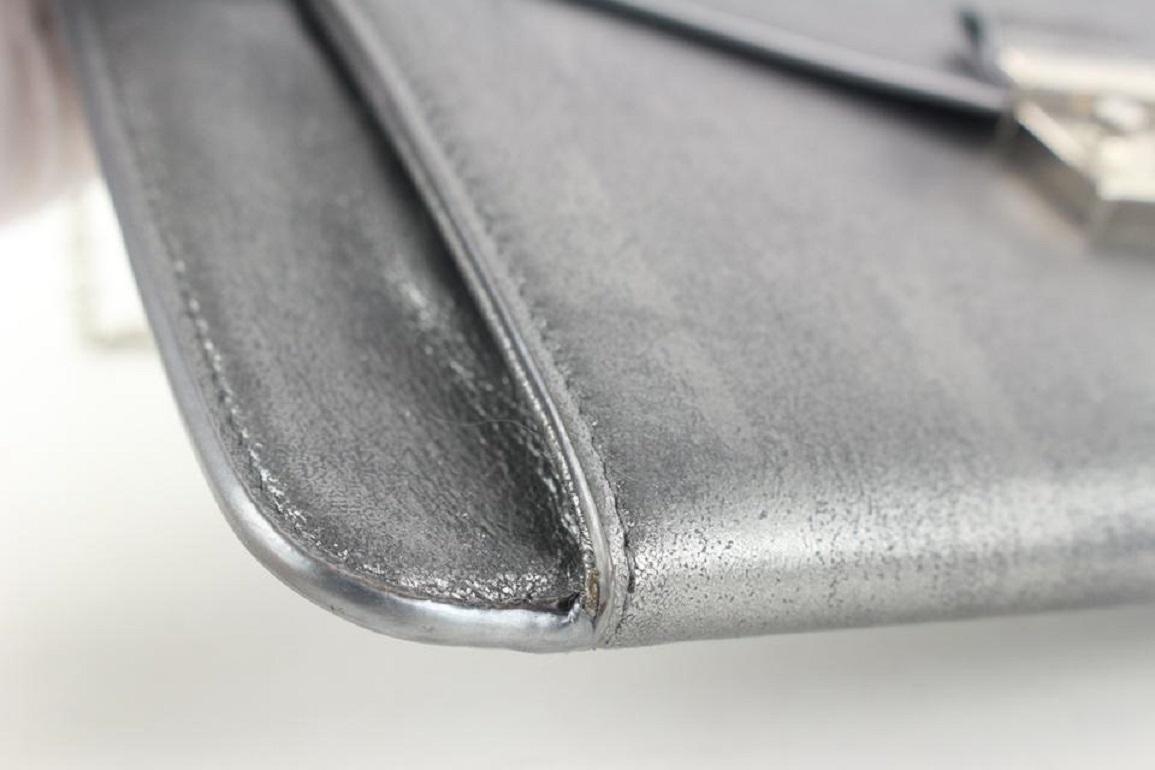 Dior Pewter Silver Chain Flap Crossbody Bag 292da513 For Sale 3
