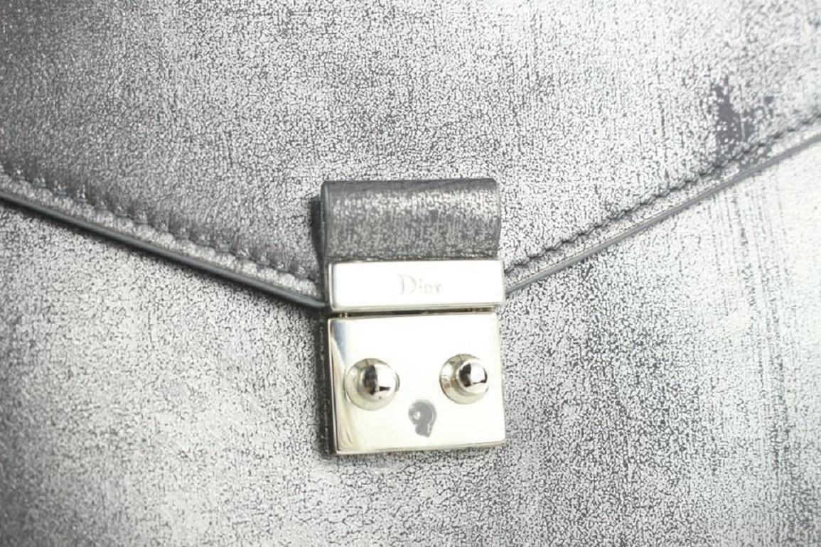 Dior Pewter Silver Chain Flap Crossbody Bag 292da513 For Sale 4