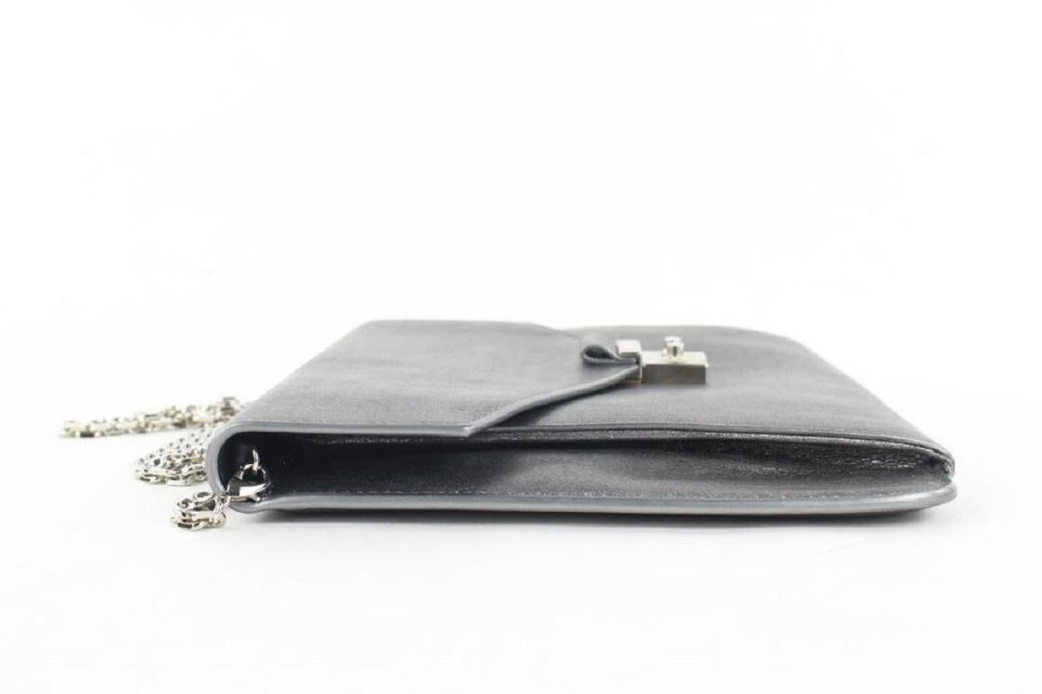 Dior Pewter Silver Chain Flap Crossbody Bag 292da513 For Sale 1