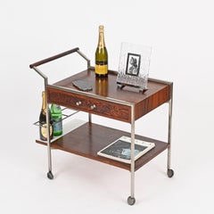 Dior Photo Frame in Ice Effect Lucite and Chrome, Italy, 1970s