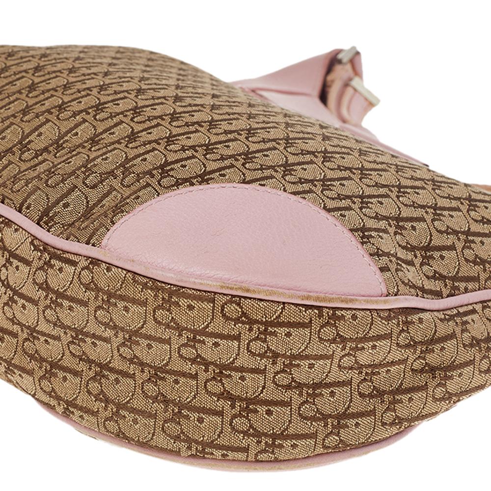 Dior Pink/Beige Diorissimo Canvas And Leather Hobo 2