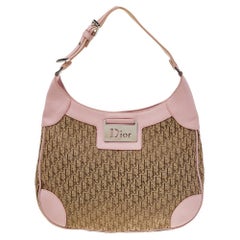 Dior Pink/Beige Diorissimo Canvas And Leather Hobo
