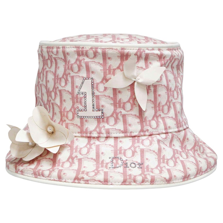 Super EUC DIOR Pink Nylon Monogram Bucket Hat Christian Dior Pink Monogram Logo Print Bucket Hat | Tokyo  main image 2