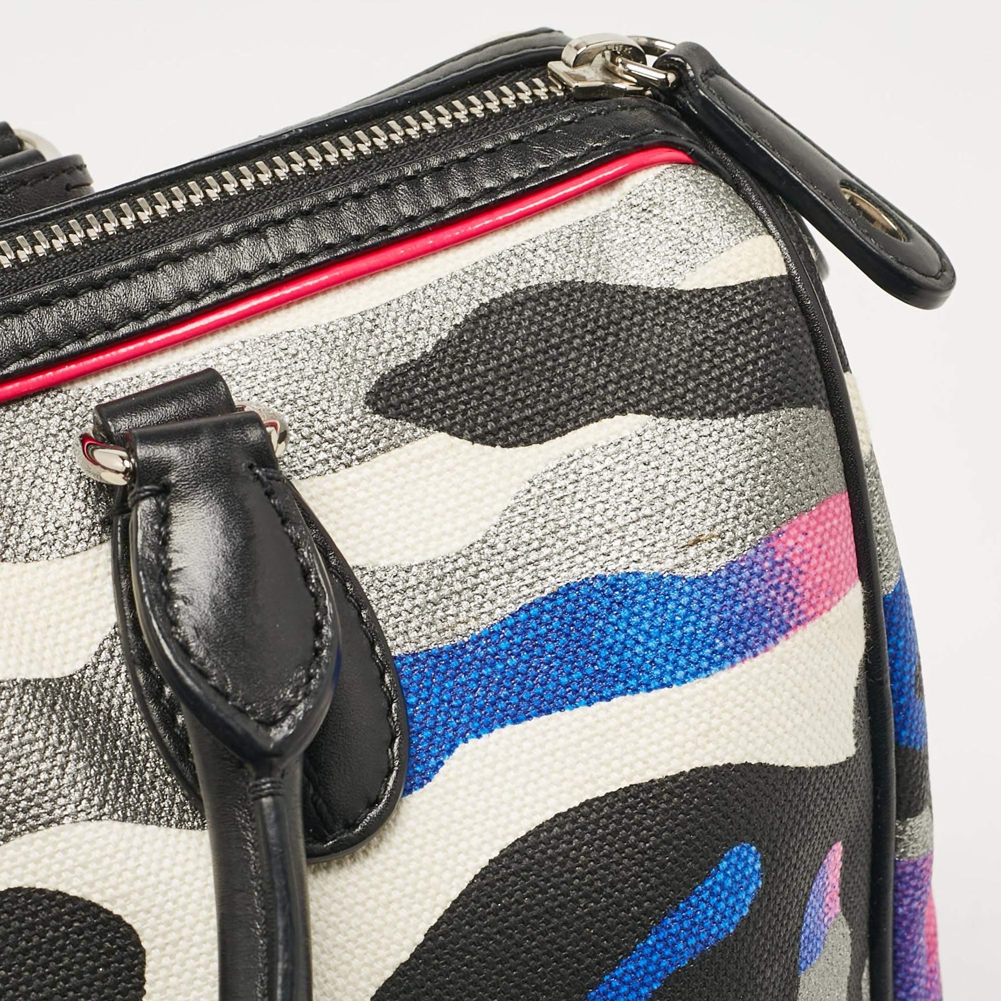 Dior Pink Camouflage Canvas and Leather Anselm Reyle For Dior Boston Bag 1