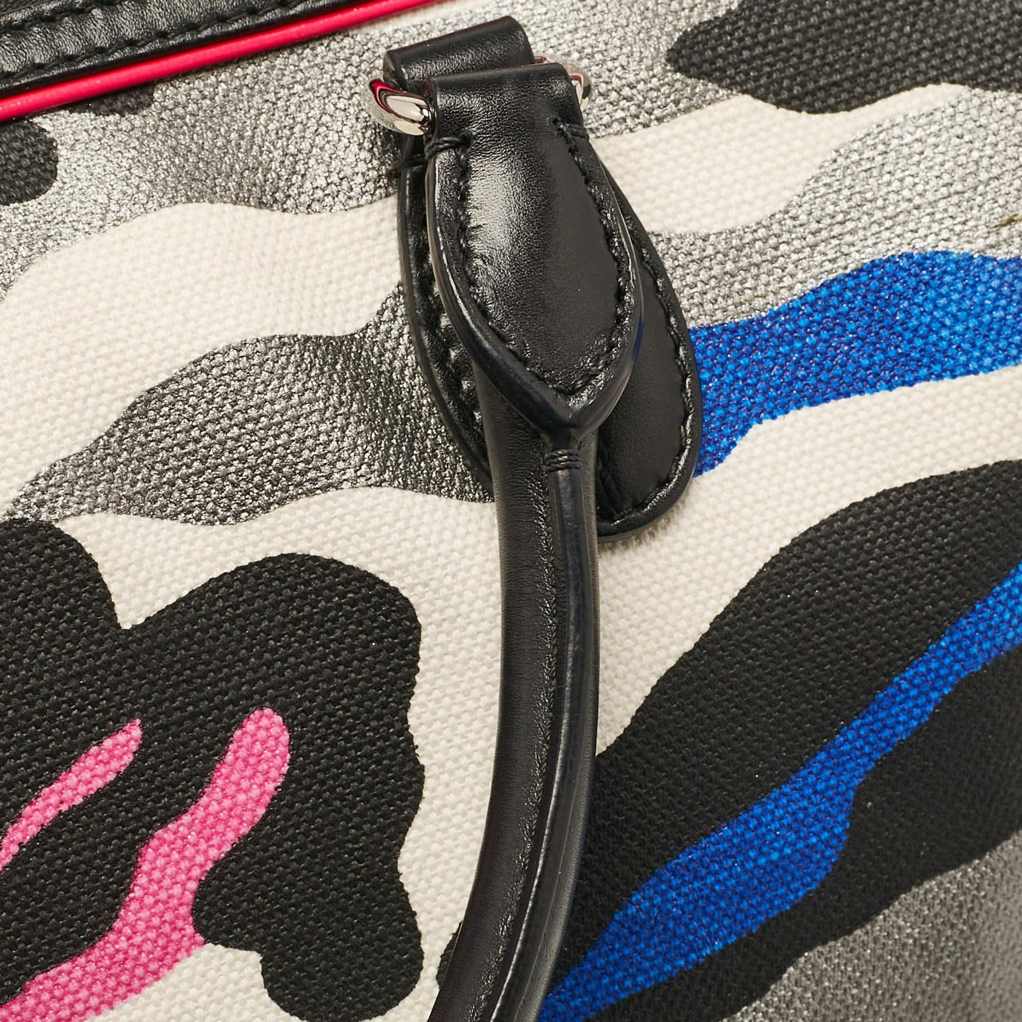Dior Pink Camouflage Canvas and Leather Anselm Reyle For Dior Boston Bag 4