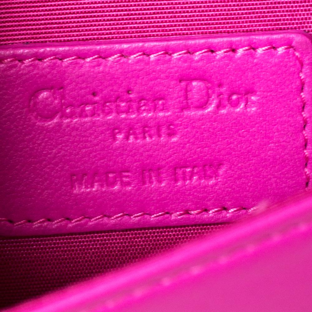Dior Pink Cannage Leather Lady Dior Chain Clutch 1