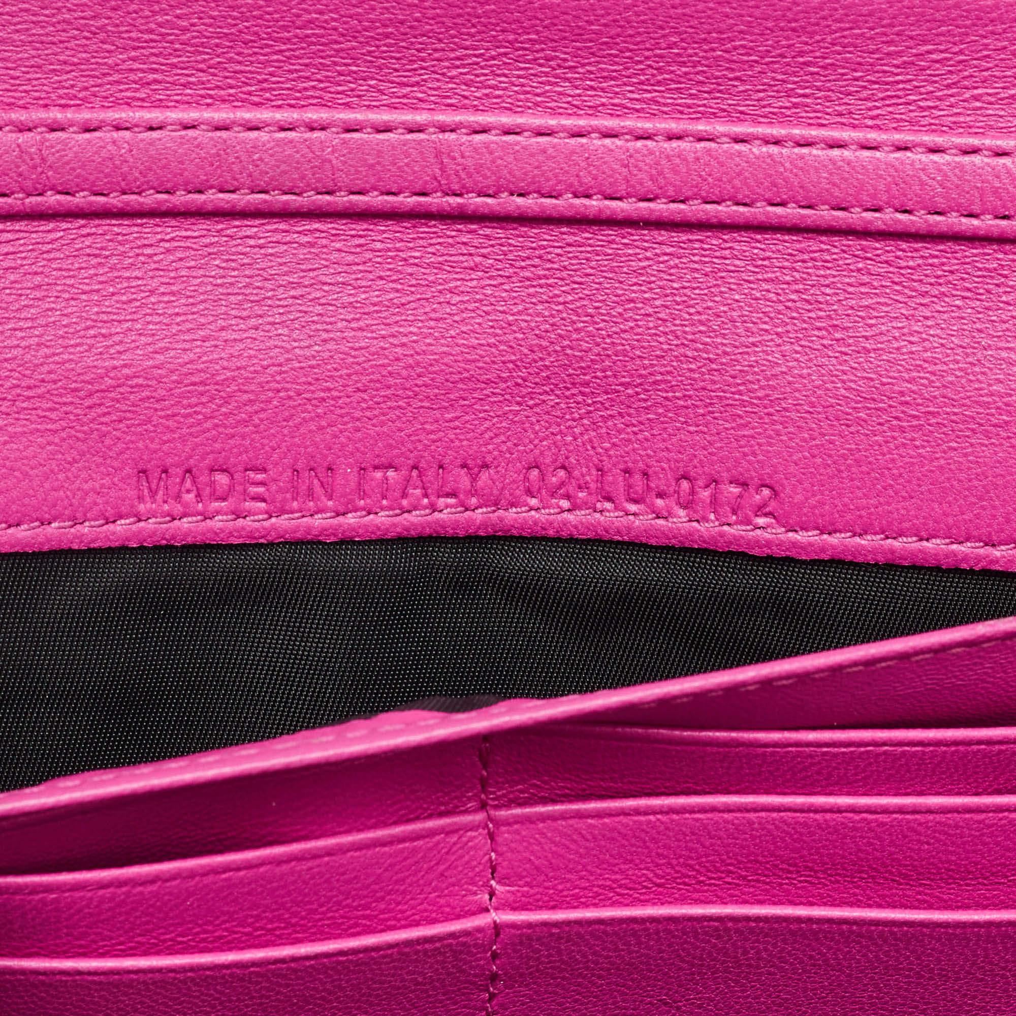 Dior Pink Cannage Leather Lady Dior Wallet on Chain 4