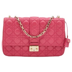 Dior Pink Cannage Leather Large Miss Dior Flap Bag