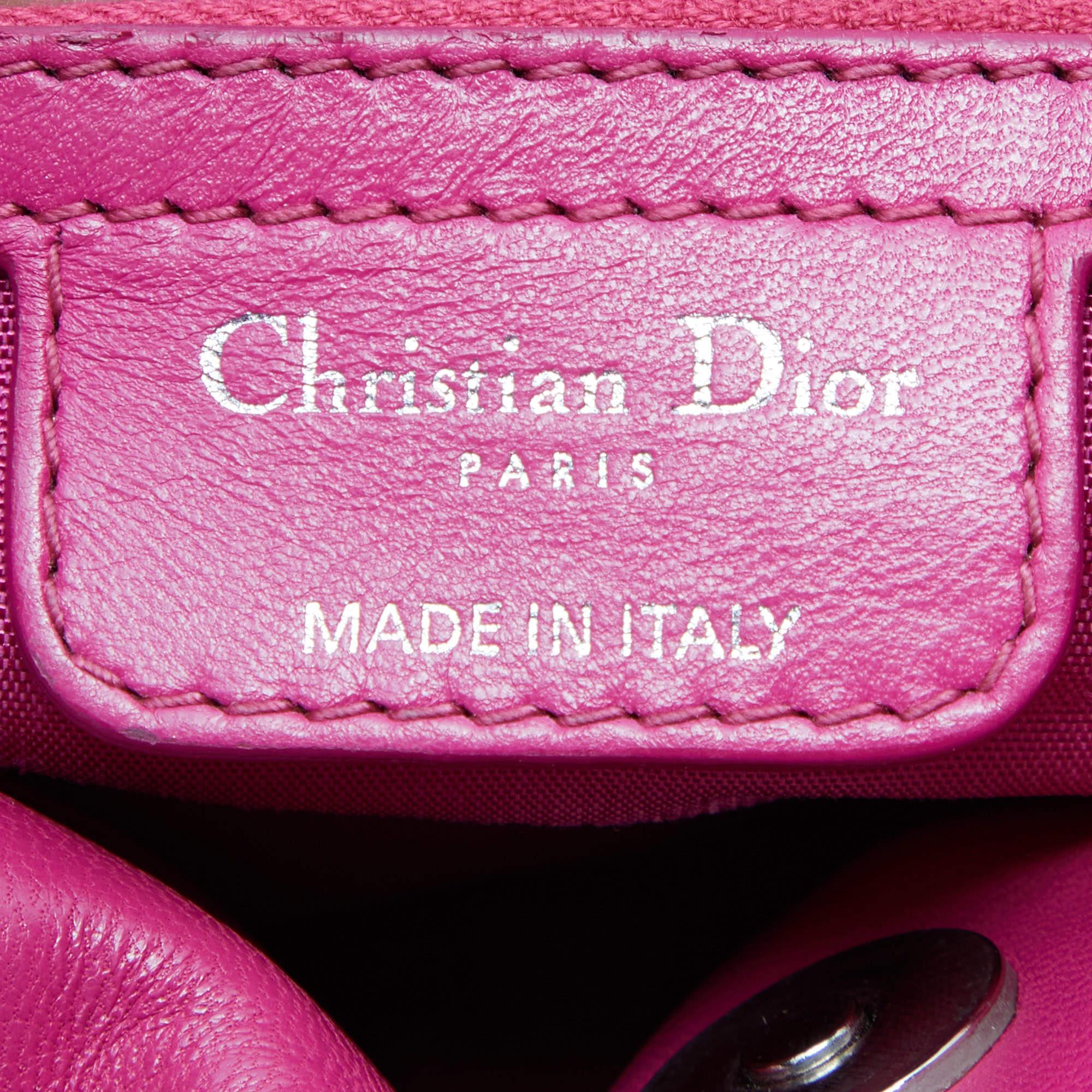 Dior Pink Cannage Leather Le Trente Hobo 7