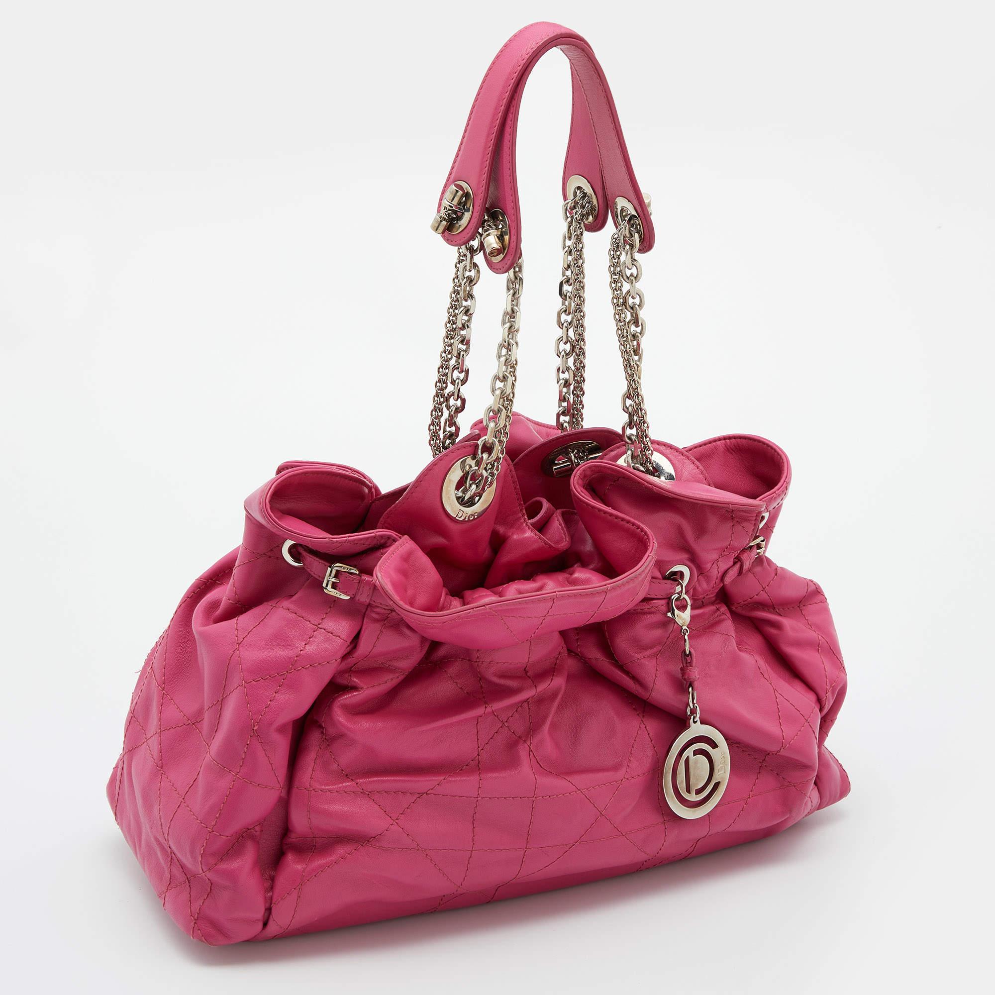 Dior Pink Cannage Leather Le Trente Hobo 1