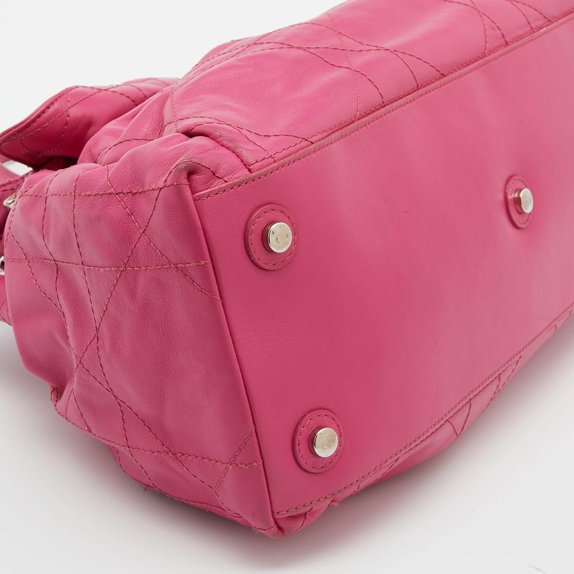 Dior Pink Cannage Leather Le Trente Hobo 2