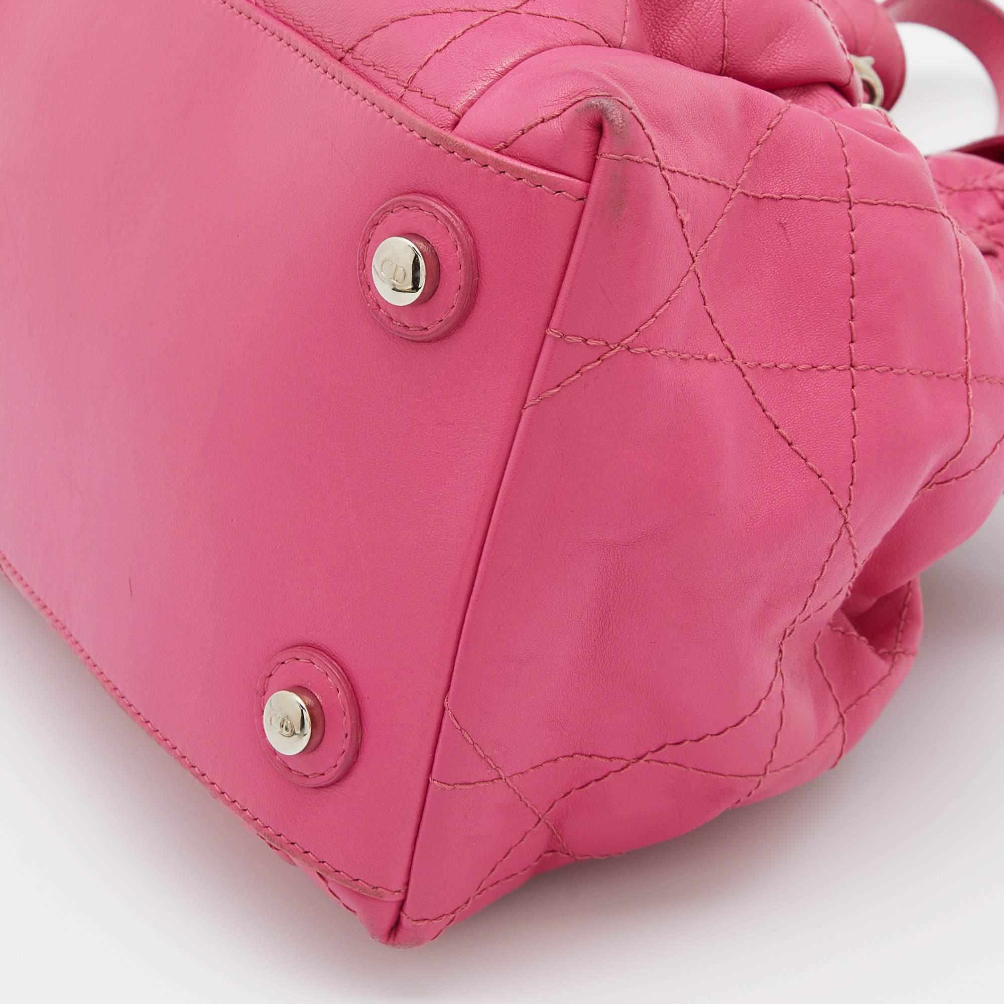 Dior Pink Cannage Leather Le Trente Hobo 3
