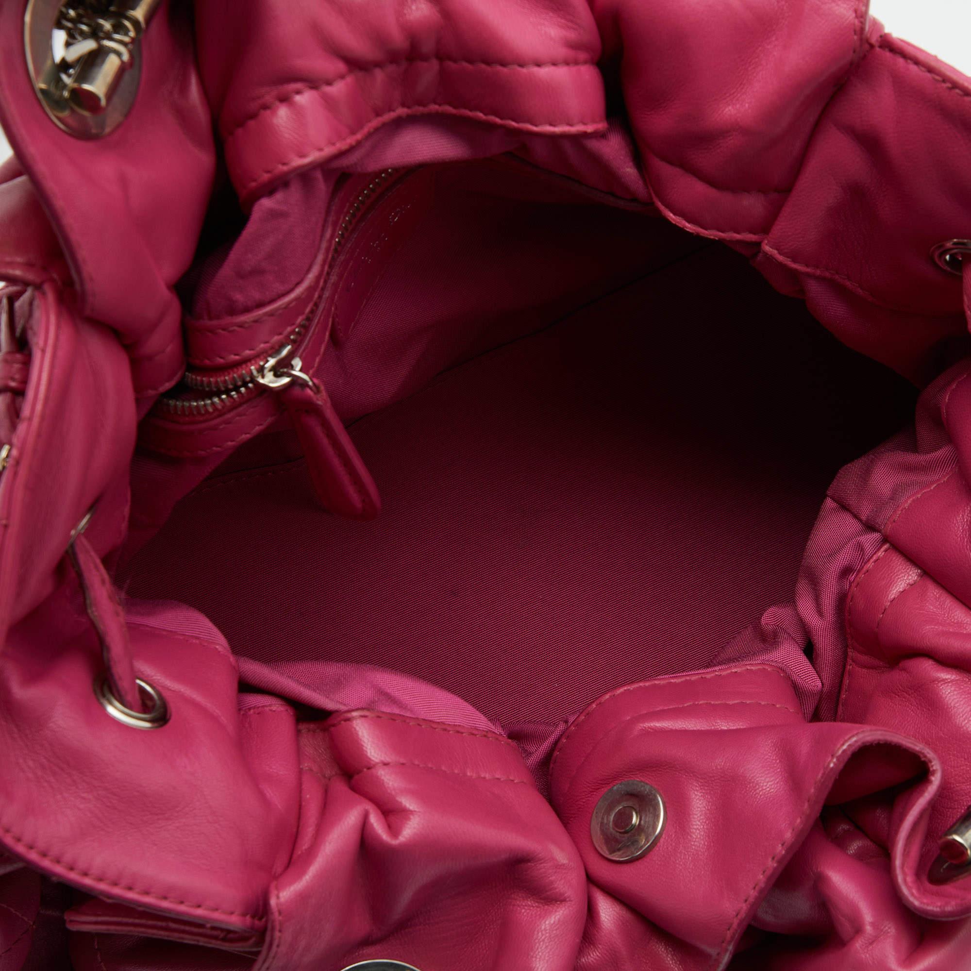 Dior Pink Cannage Leather Le Trente Hobo 4