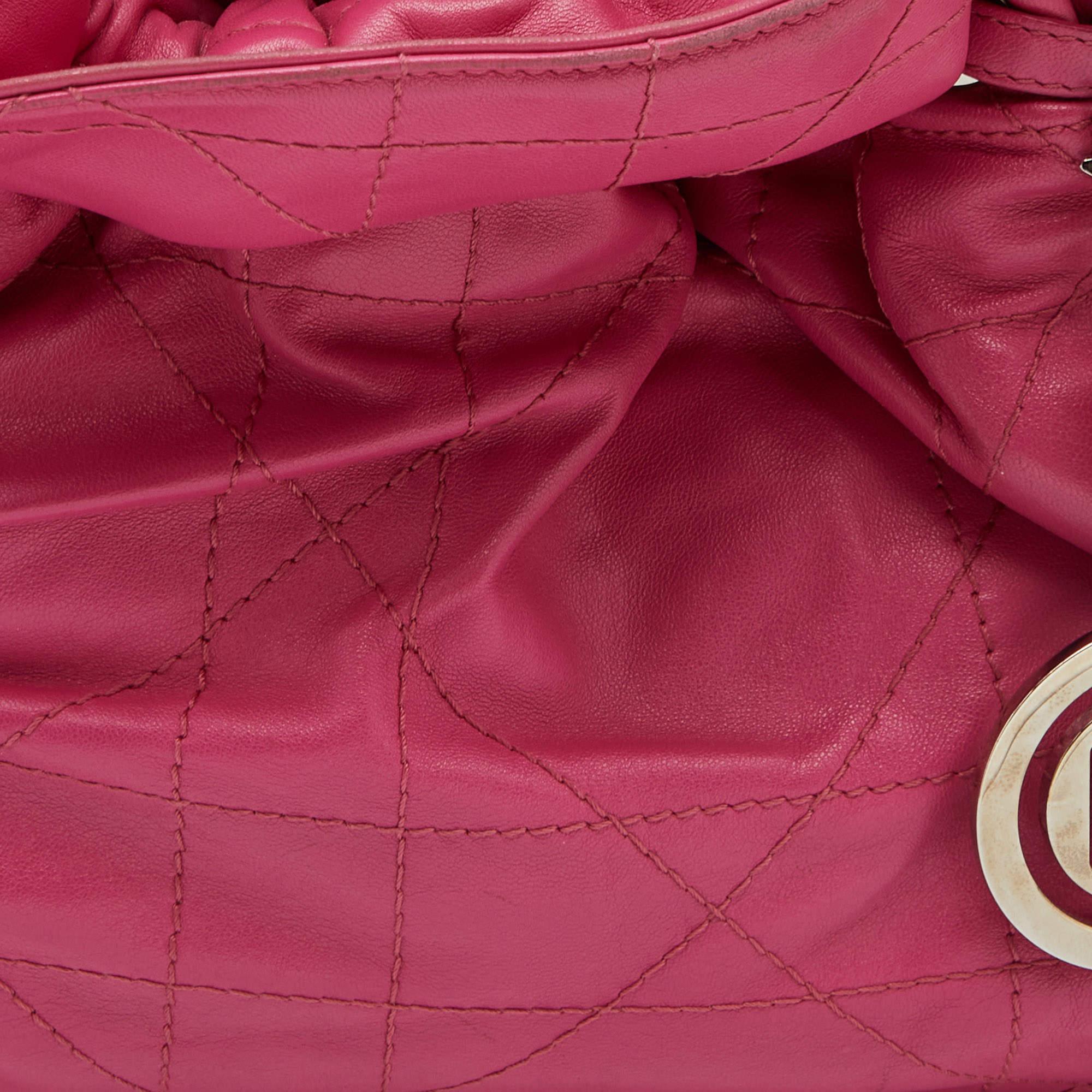 Dior Pink Cannage Leather Le Trente Hobo 5