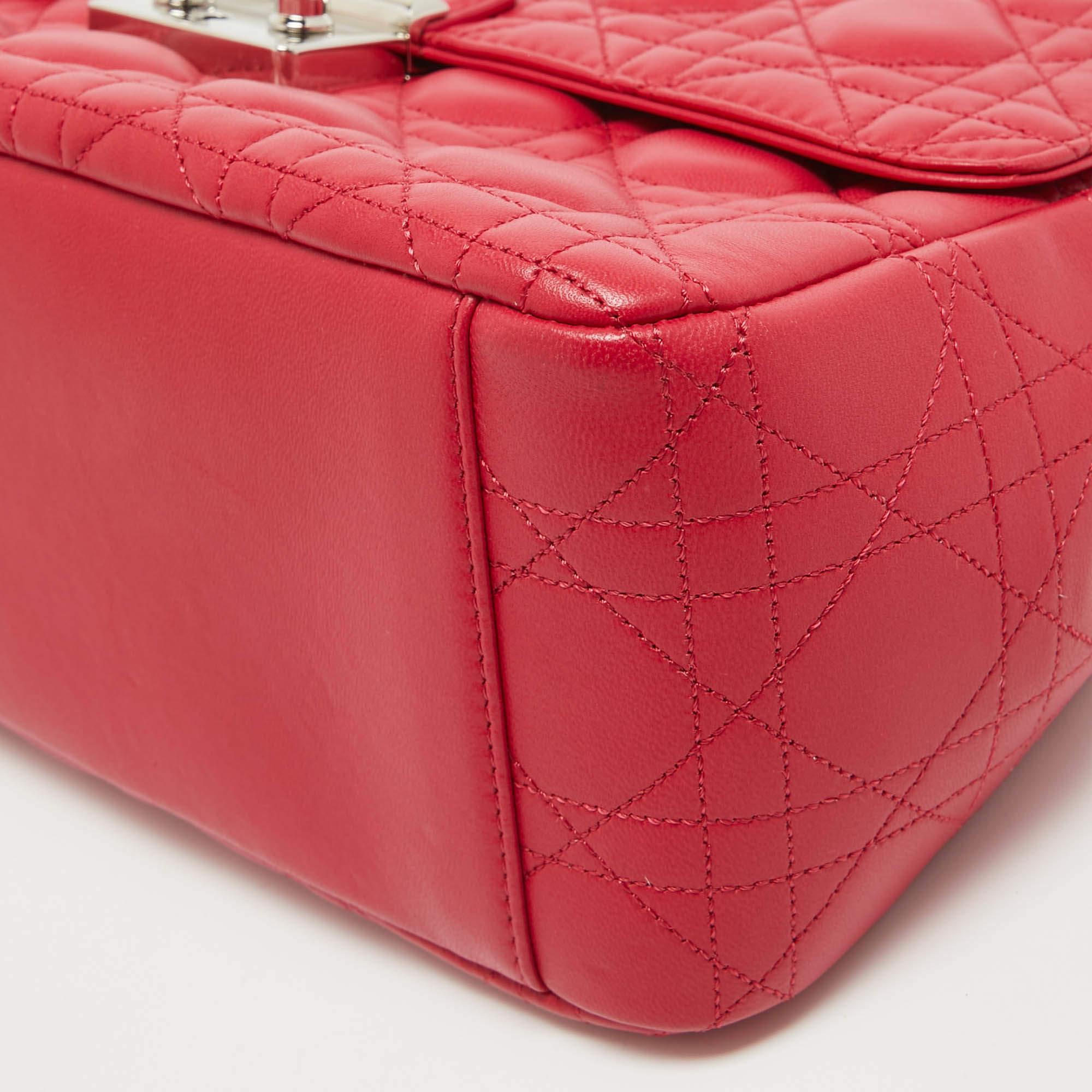Dior Pink Cannage Leather Medium Miss Dior Shoulder Bag 7