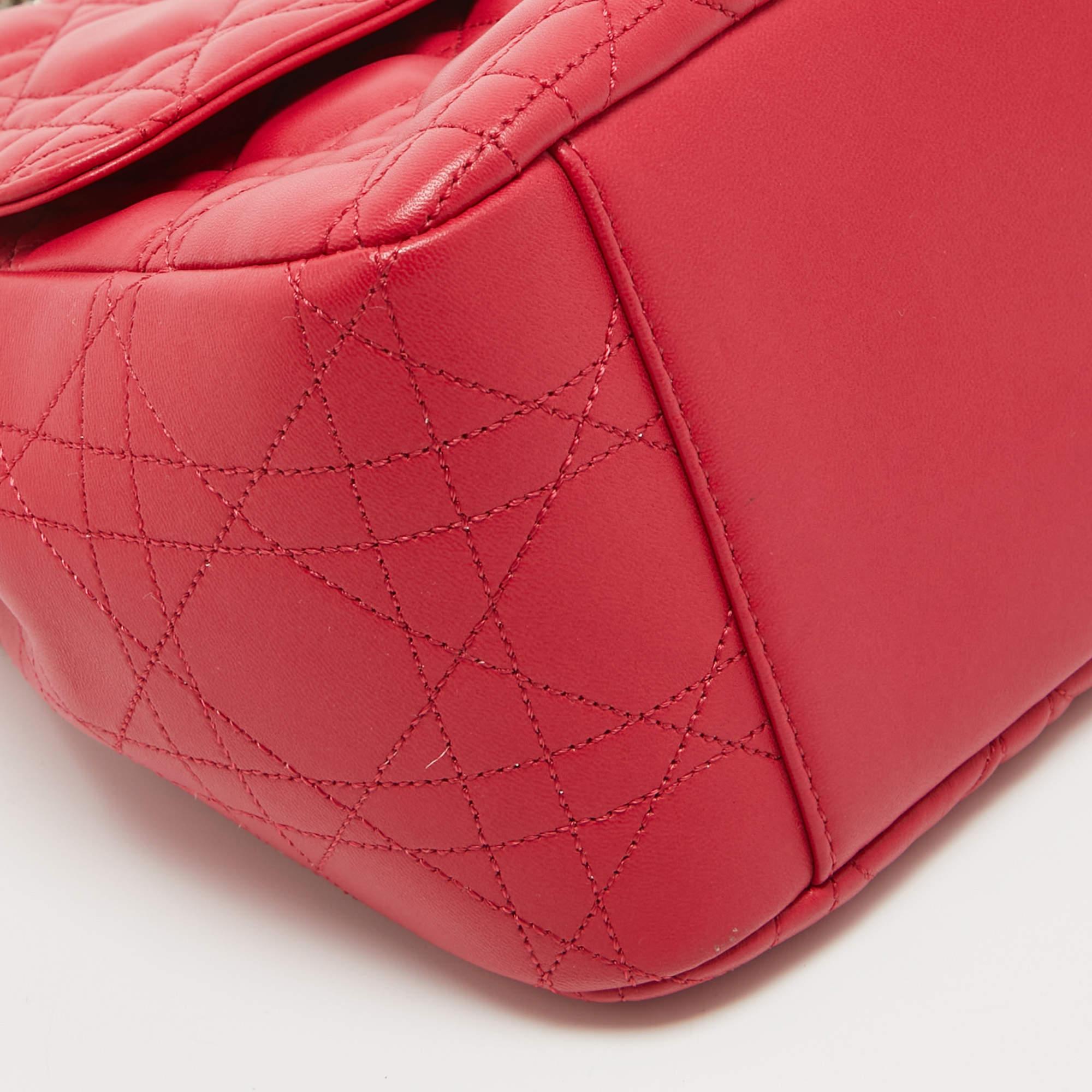 Women's Dior Pink Cannage Leather Medium Miss Dior Shoulder Bag