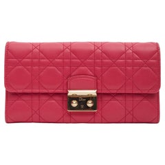 Dior Pink Cannage Leather Miss Dior Wallet