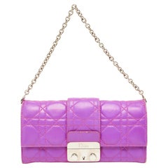 Dior Pink Cannage Leather Miss Dior Wallet on Chain