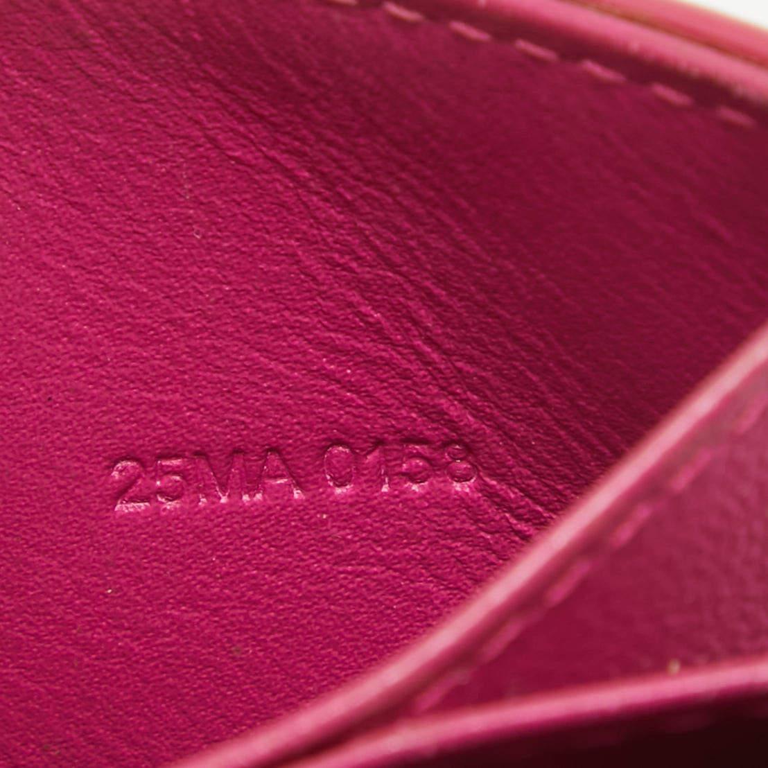 Dior Pink Cannage Patent Leather Lady Dior 5 Gusset Card Holder 6
