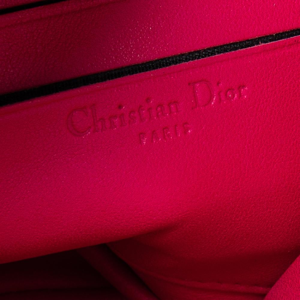 Women's Dior Pink Cannage Patent Leather Miss Dior Promenade Chain Pouch Bag